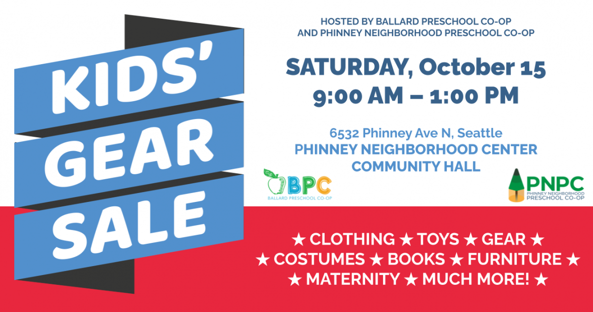 Phinney and Ballard Preschool Co-op Fall Kids' Sale | Seattle Area
